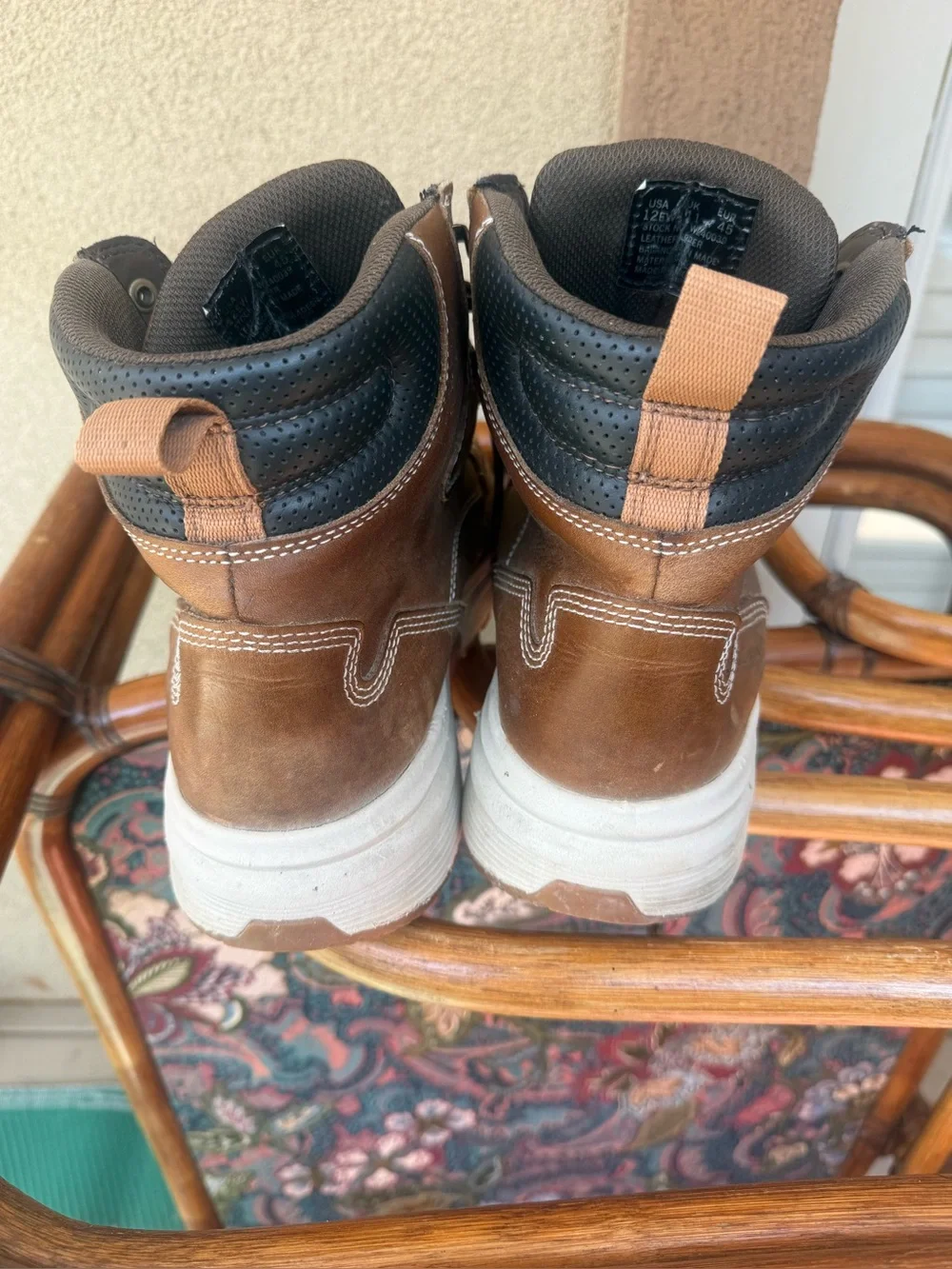 Wolverine Brown Leather Lace-Up Work Boots